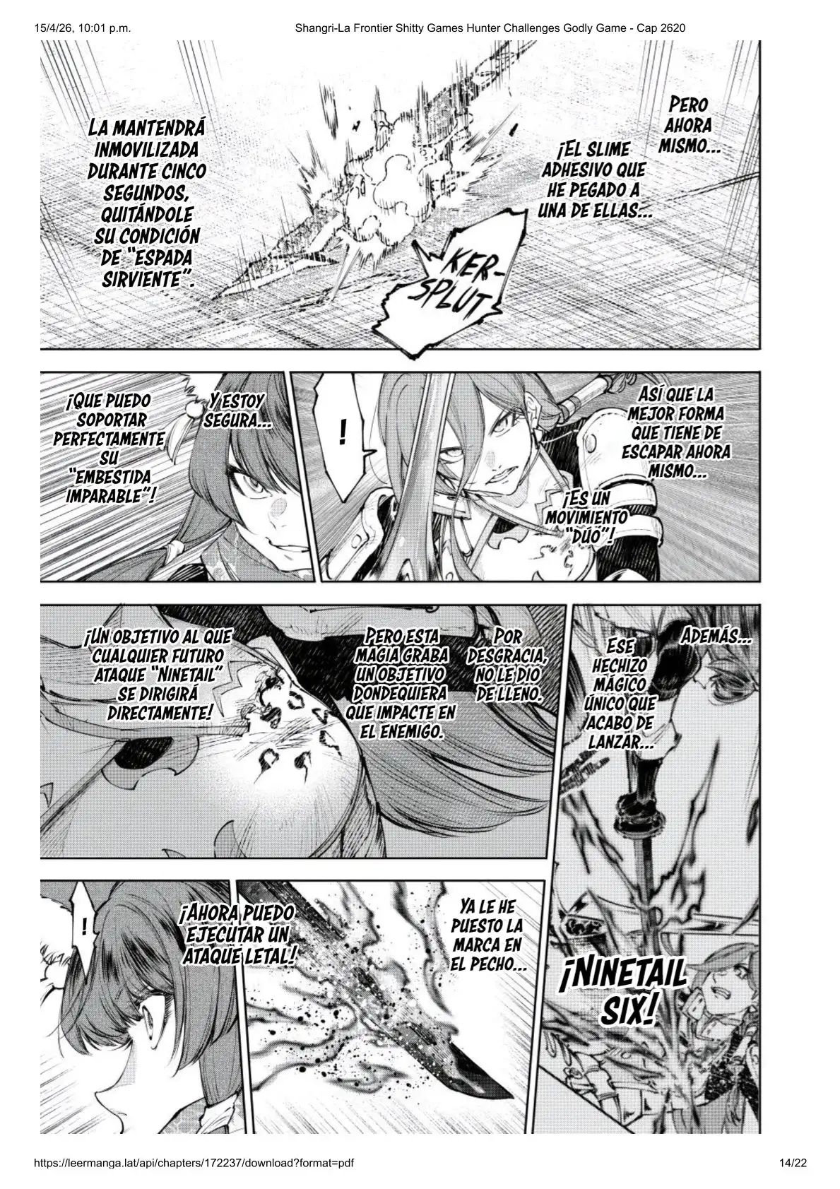 Página 14 del Manga