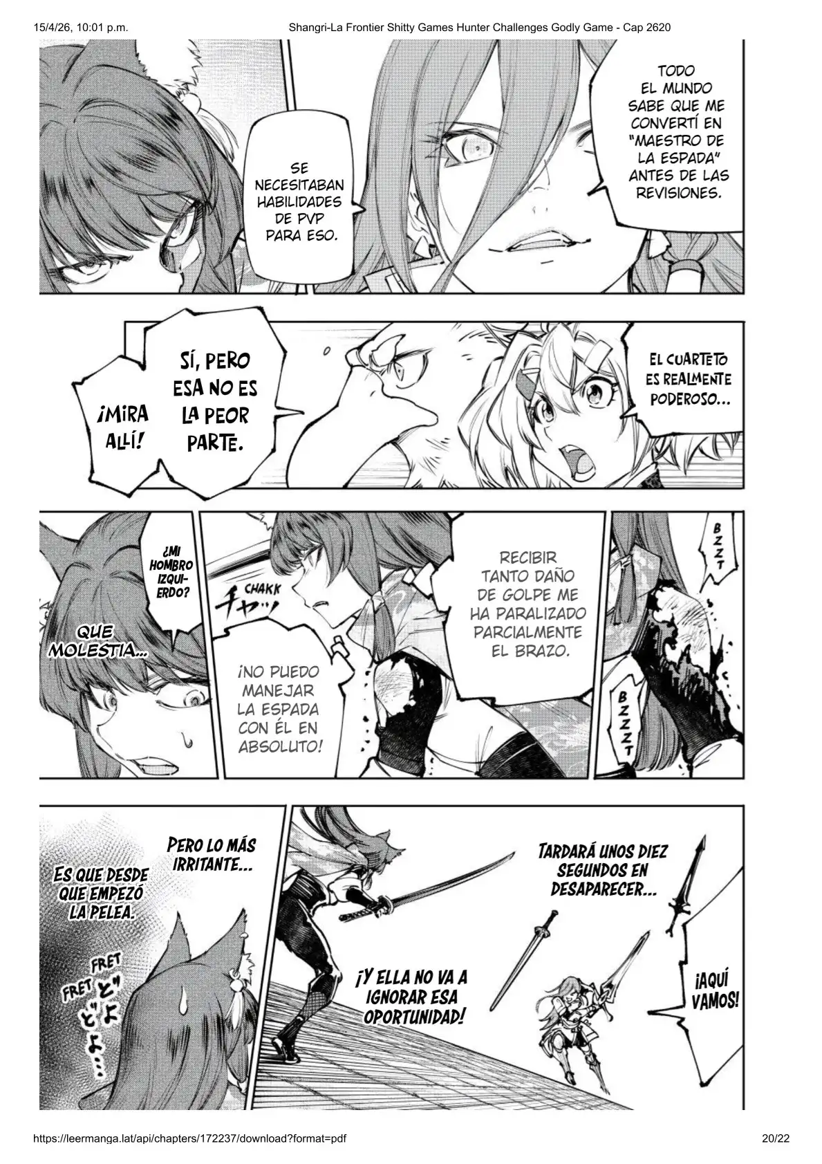 Página 20 del Manga