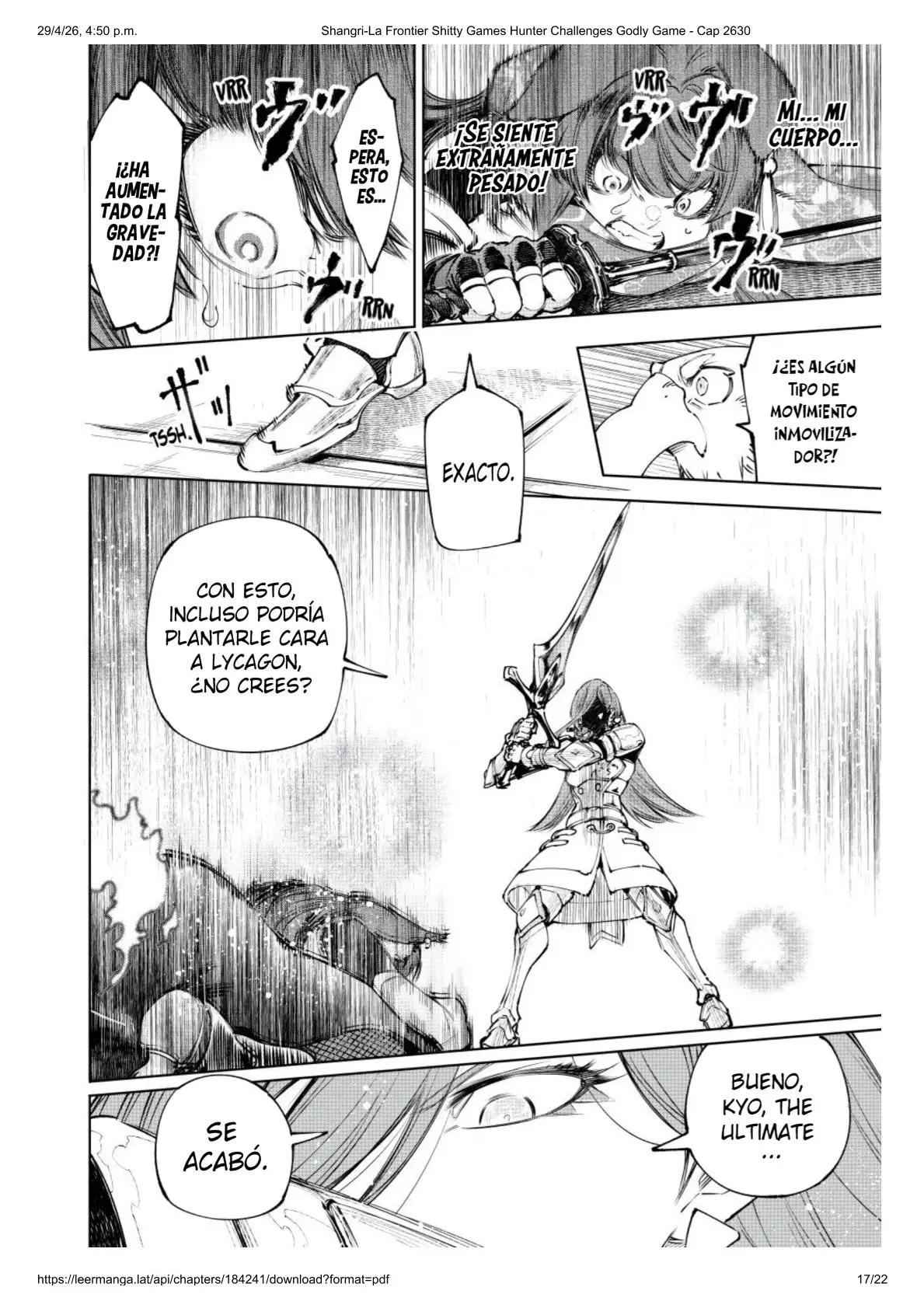 Página 17 del Manga