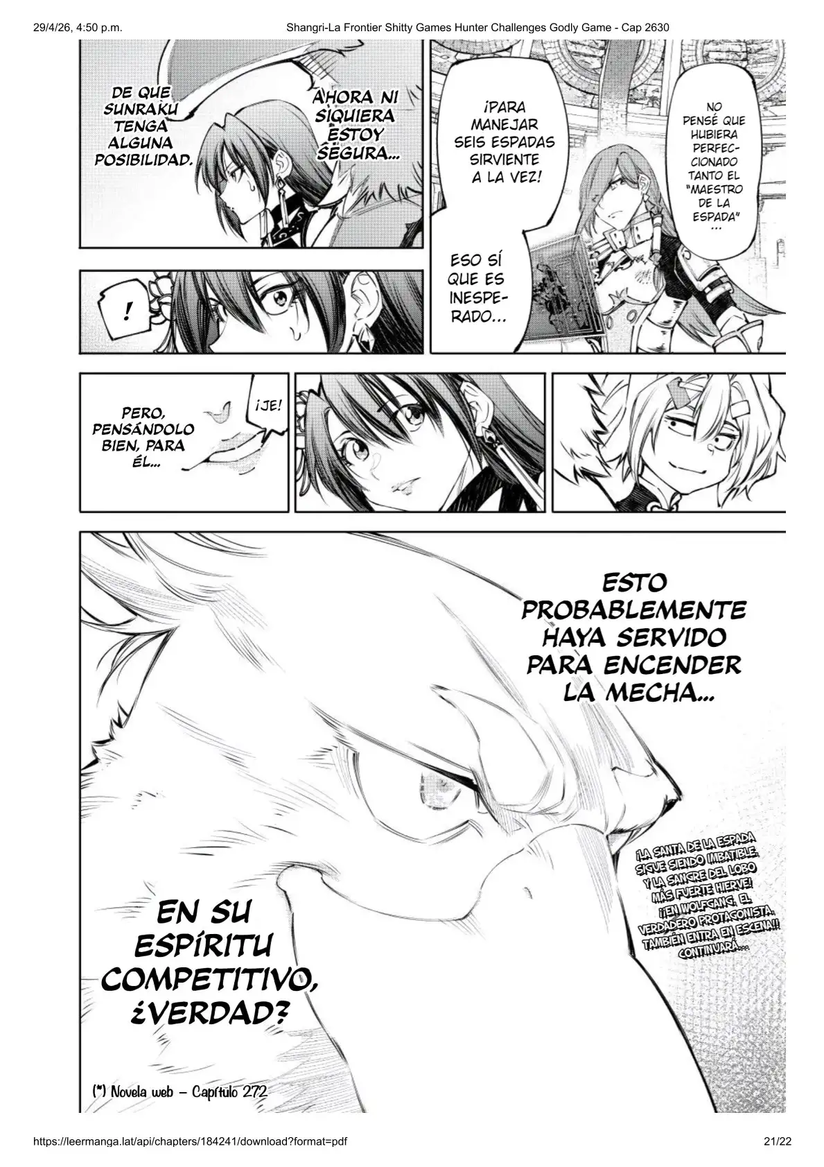 Página 21 del Manga
