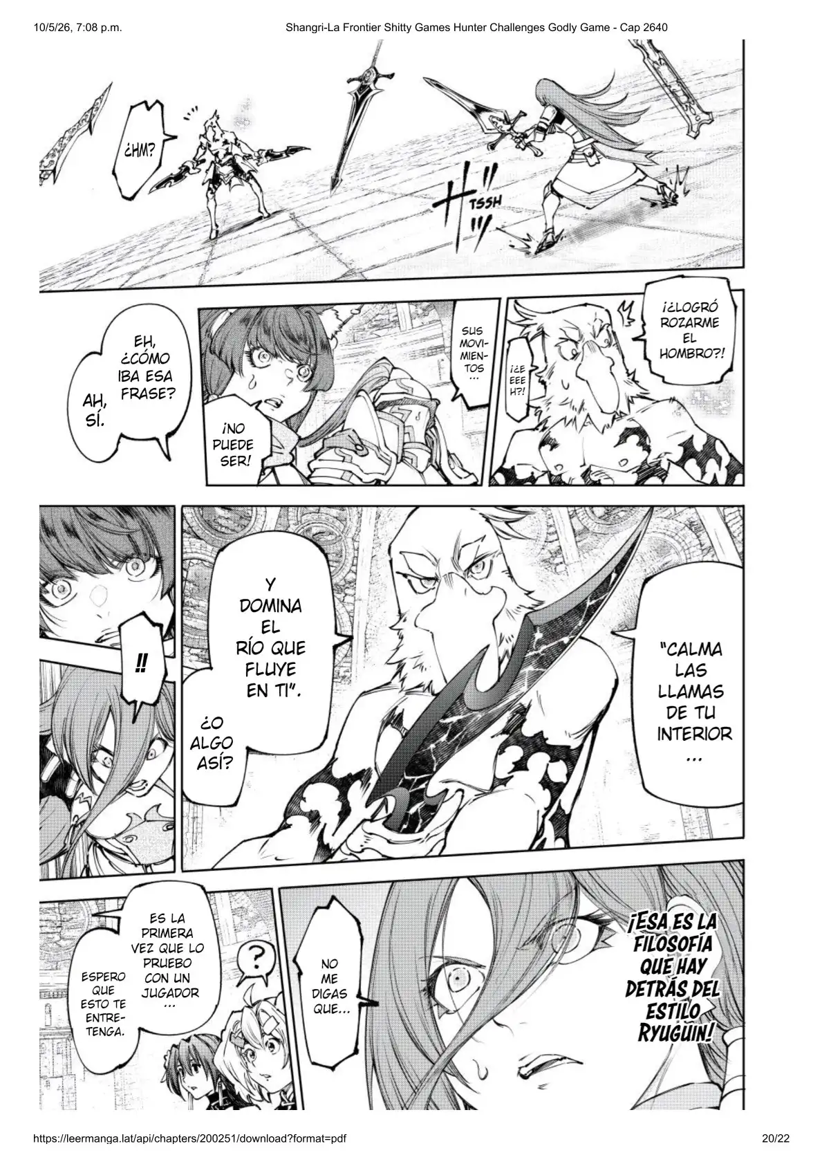 Página 20 del Manga