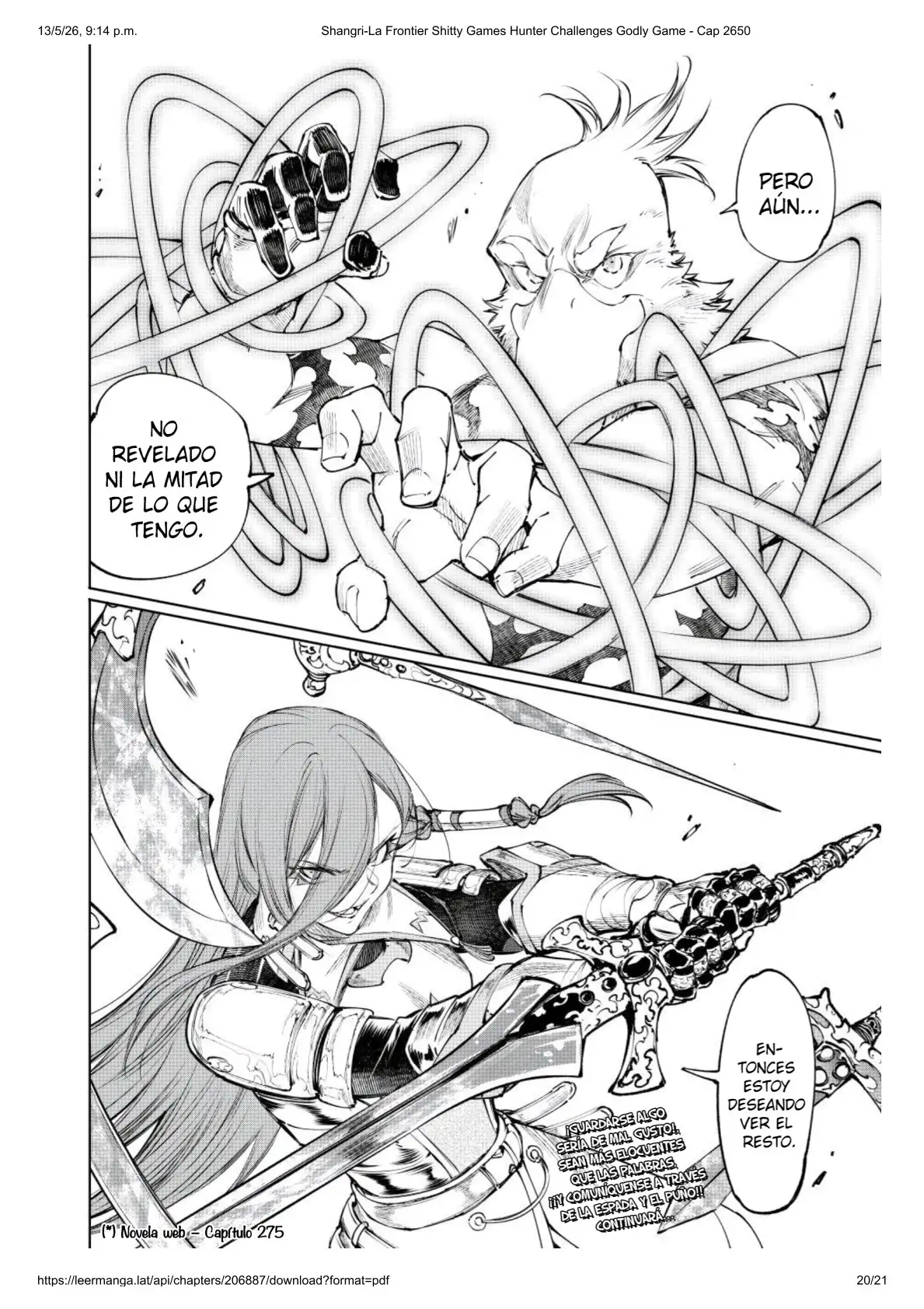 Página 20 del Manga