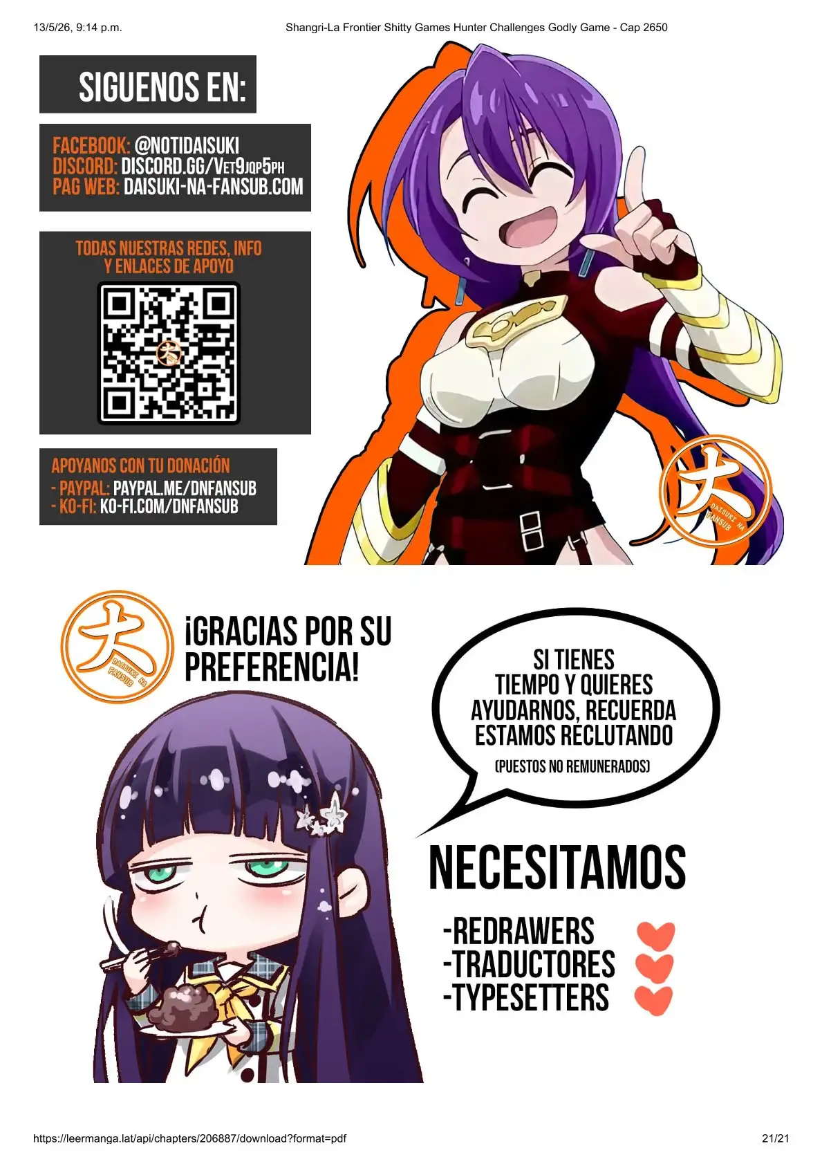 Página 21 del Manga